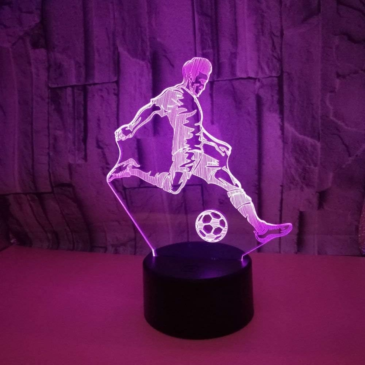 Επιτραπέζιο Φωτιστικό LED 3D Illusion Με 7 Χρώματα - Ποδόσφαιρο - Image 7