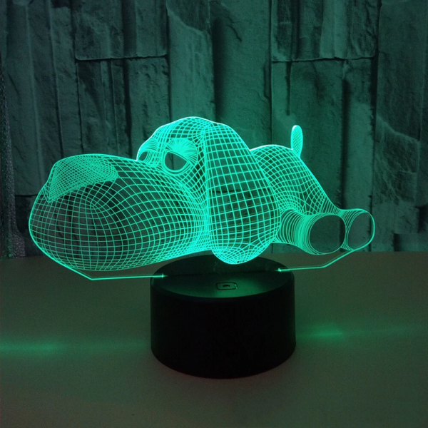 Επιτραπέζιο Φωτιστικό LED 3D Με 7 Χρώματα - Σκυλάκι