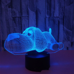 Επιτραπέζιο Φωτιστικό LED 3D Illusion Με 7 Χρώματα - Σκυλάκι - Image 3