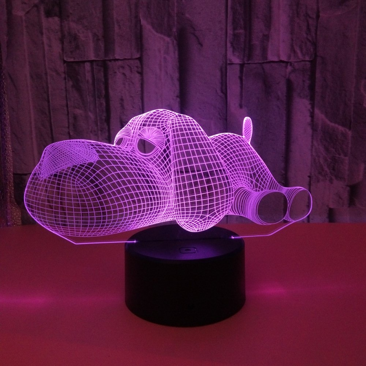 Επιτραπέζιο Φωτιστικό LED 3D Illusion Με 7 Χρώματα - Σκυλάκι - Image 5