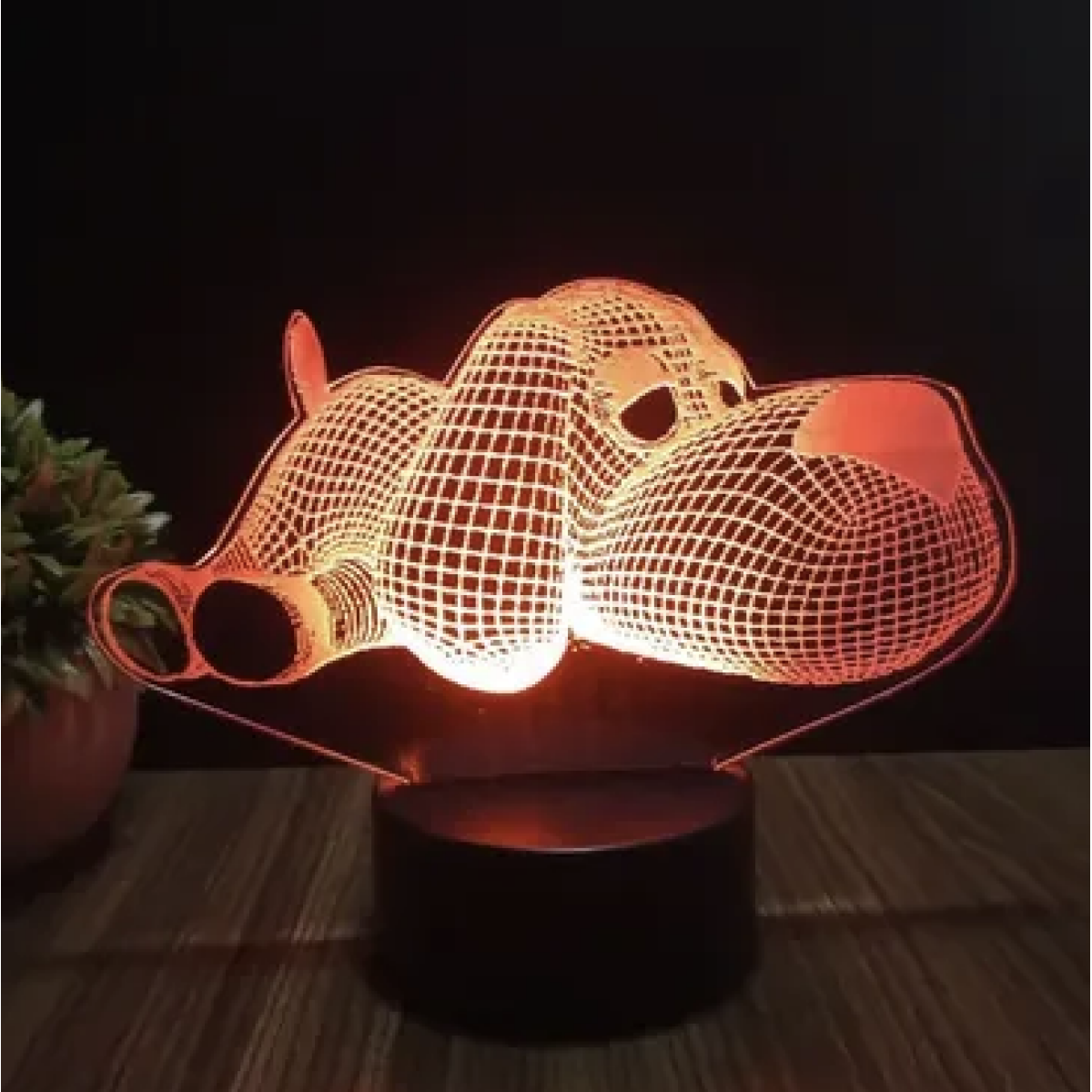Επιτραπέζιο Φωτιστικό LED 3D Illusion Με 7 Χρώματα - Σκυλάκι - Image 4