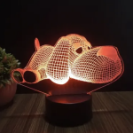 Επιτραπέζιο Φωτιστικό LED 3D Illusion Με 7 Χρώματα - Σκυλάκι - Image 4