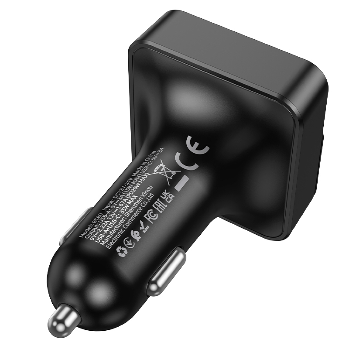 FM Transmitter Αυτοκινήτου Bluetooth με 2x USB, USB-C PD 20W & MP3 Player Μαύρο - Borofone BC60 Hero - Image 4