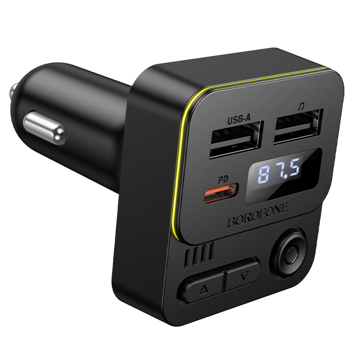 FM Transmitter Αυτοκινήτου Bluetooth με 2x USB, USB-C PD 20W & MP3 Player Μαύρο - Borofone BC60 Hero - Image 5