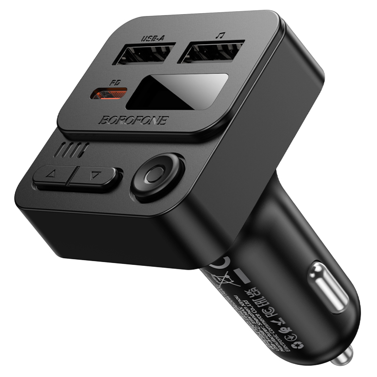 FM Transmitter Αυτοκινήτου Bluetooth με 2x USB, USB-C PD 20W & MP3 Player Μαύρο - Borofone BC60 Hero - Image 6