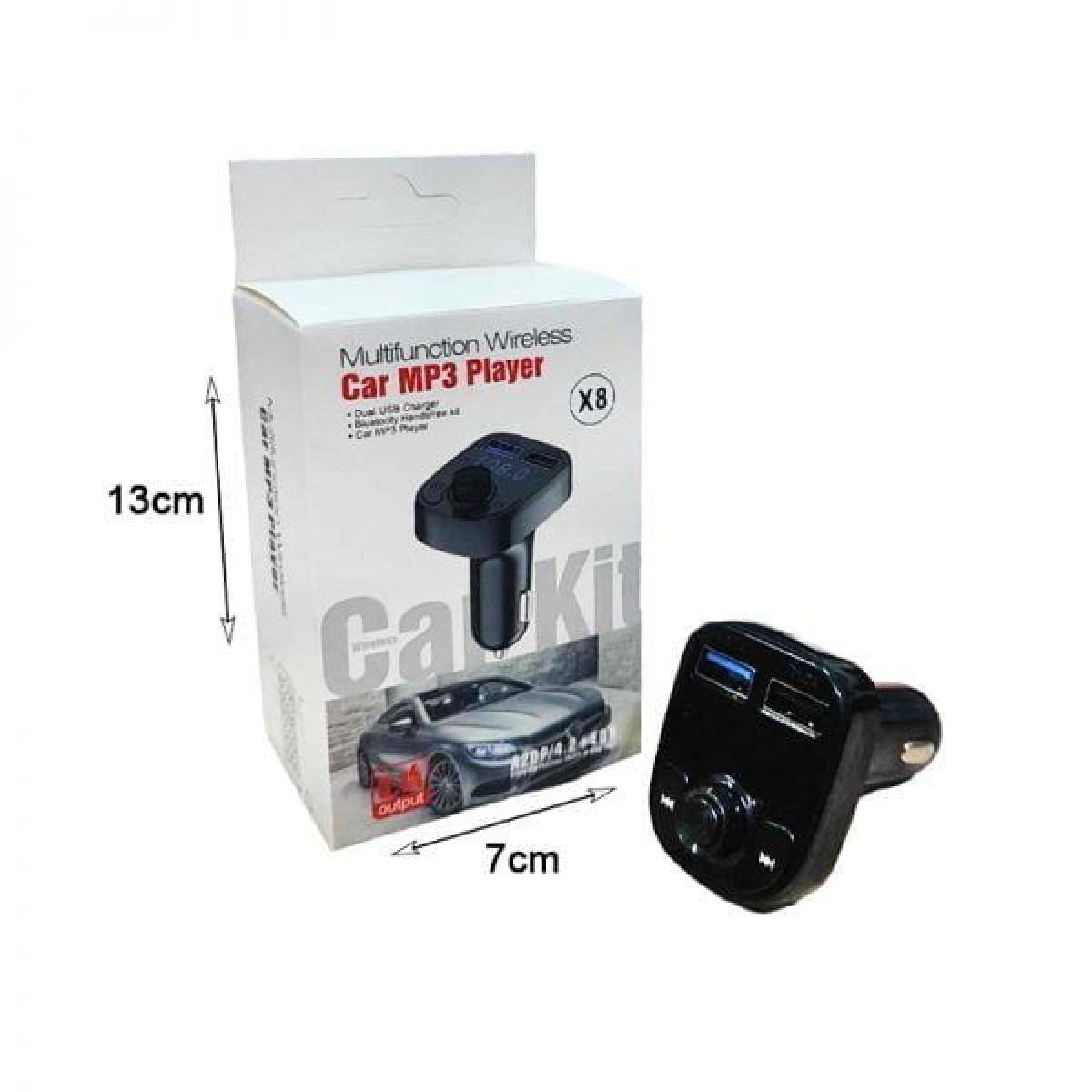 FM Transmitter Αυτοκινήτου Bluetooth MP3 Player με Φορτιστή USB 3.1A & Υποδοχές USB / TF Card X8 - Image 3