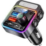 FM Transmitter Bluetooth 5.3 Αυτοκινήτου με USB-C PD 30W, QC3.0 36W και RGB Φωτισμό