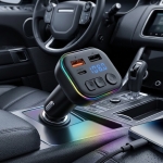 FM Transmitter Bluetooth Αυτοκινήτου με USB, USB-C PD και RGB Φωτισμό C39