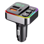 FM Transmitter Bluetooth Αυτοκινήτου με USB, USB-C PD και RGB Φωτισμό HM145