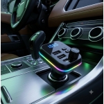 FM Transmitter Bluetooth Αυτοκινήτου με USB, USB-C PD, QC 3.0 και RGB Φωτισμό C44 - Image 2
