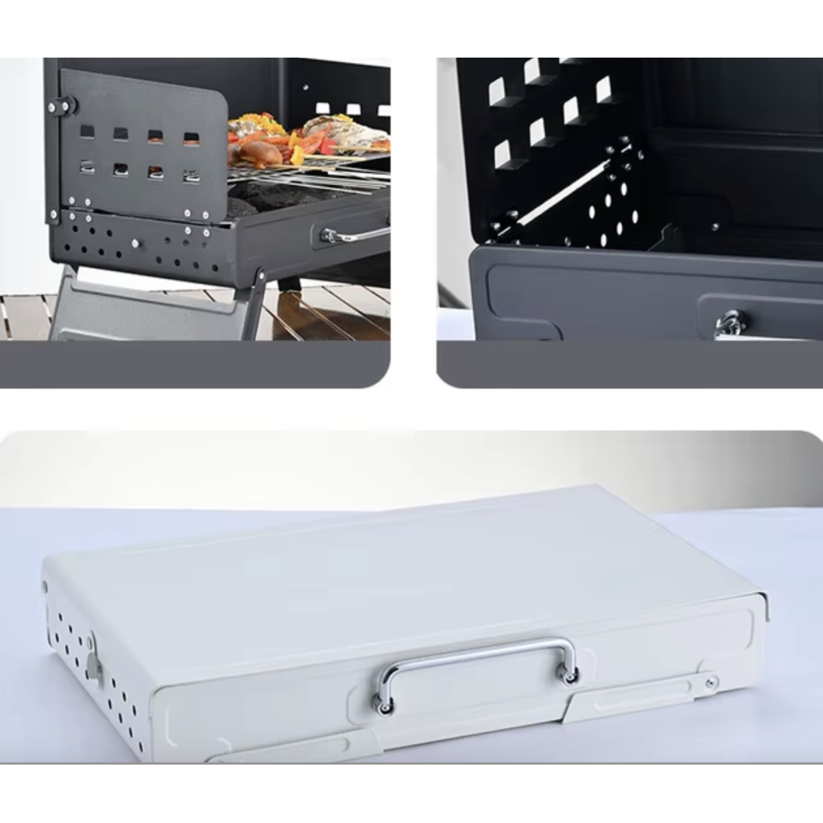Φορητή Πτυσσόμενη Ψησταριά Κάρβουνου BBQ 50x27.5x43cm K-501 - Image 4