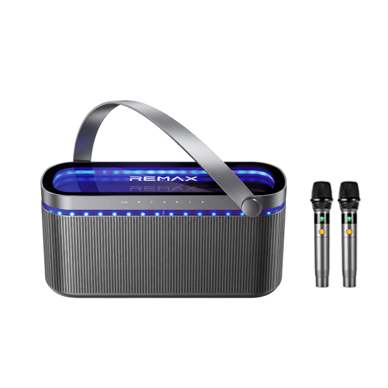 Φορητό Ασύρματο Ηχείο Bluetooth Με RGB Φωτισμό Και 2 Μικρόφωνα 80W Remax RB-MB09