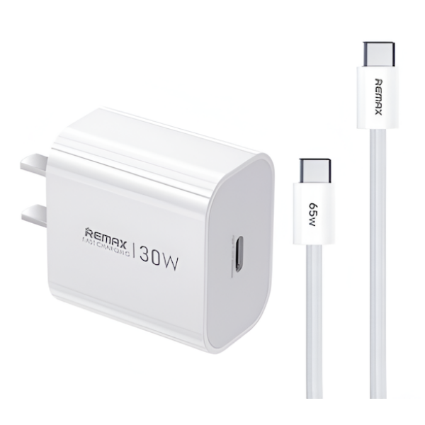 Φορτιστής GaN 30W Με Καλώδιο USB-C σε USB-C 65W Remax CA09