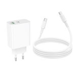 Φορτιστής Τοίχου 30W USB-C PD & USB-A QC 3.0 Λευκός - Borofone BA108A C-C - Image 6