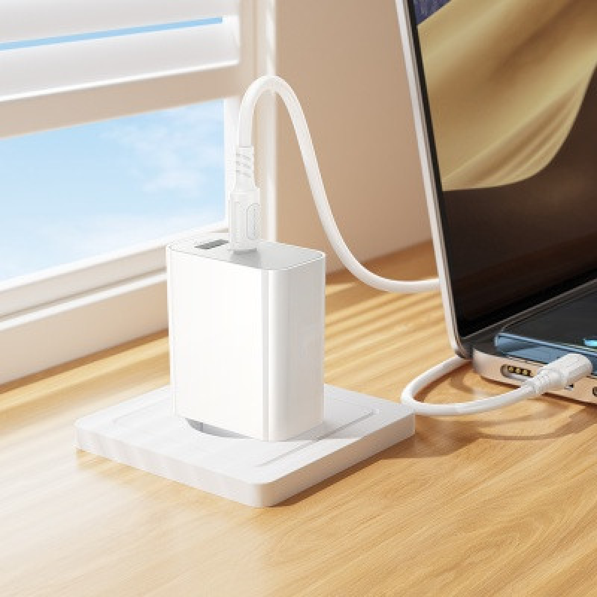 Φορτιστής Τοίχου 30W USB-C PD & USB-A QC 3.0 Λευκός - Borofone BA108A C-C - Image 7