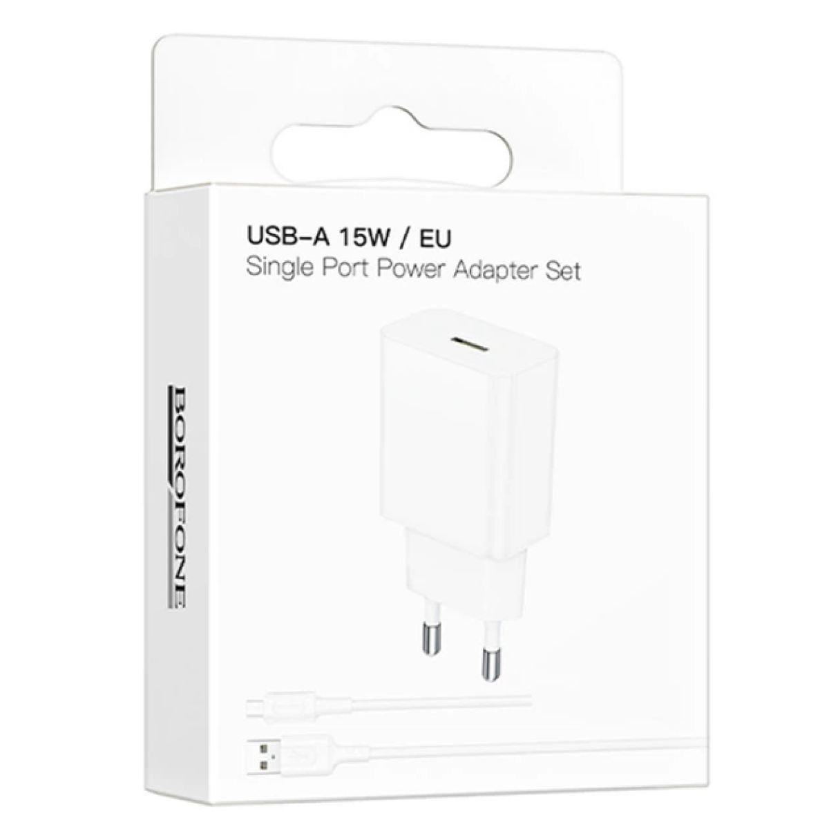 Φορτιστής Τοίχου USB & USB-C 15W Λευκός - Borofone BA111A - Image 4