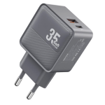 Φορτιστής USB-A + USB-C 35W PD/PPS Fast Charger EU Wekome WP-U105