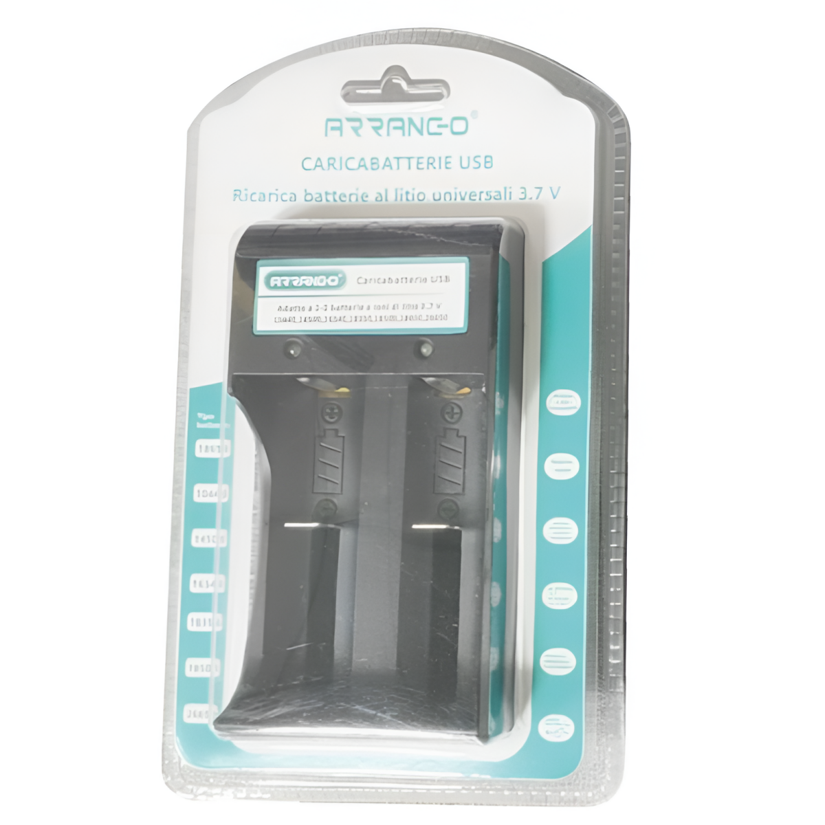 Φορτιστής USB για Μπαταρίες Λιθίου 18650 Διπλής Θέσης AT57180