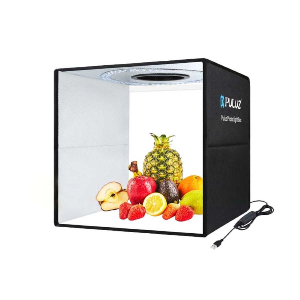 Φωτογραφικό Studio Box 40x40cm με LED Φωτισμό & 12 Backgrounds Puluz PU5041B - Image 2
