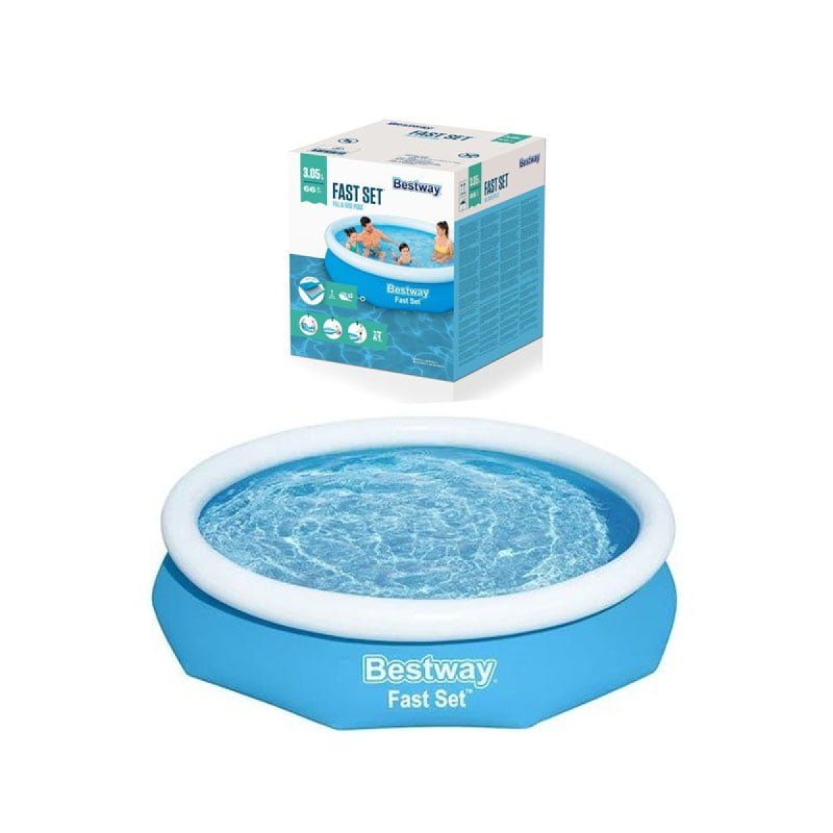 Φουσκωτή Πισίνα Fast Set DuraPlus™ Ø305x66 εκ. Bestway 57456 - Image 3