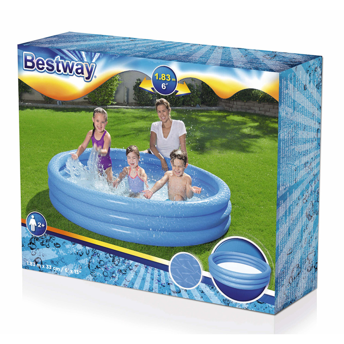 Φουσκωτή Πισίνα Splash n’ Smile ø183x33cm Bestway 51027 - Image 2