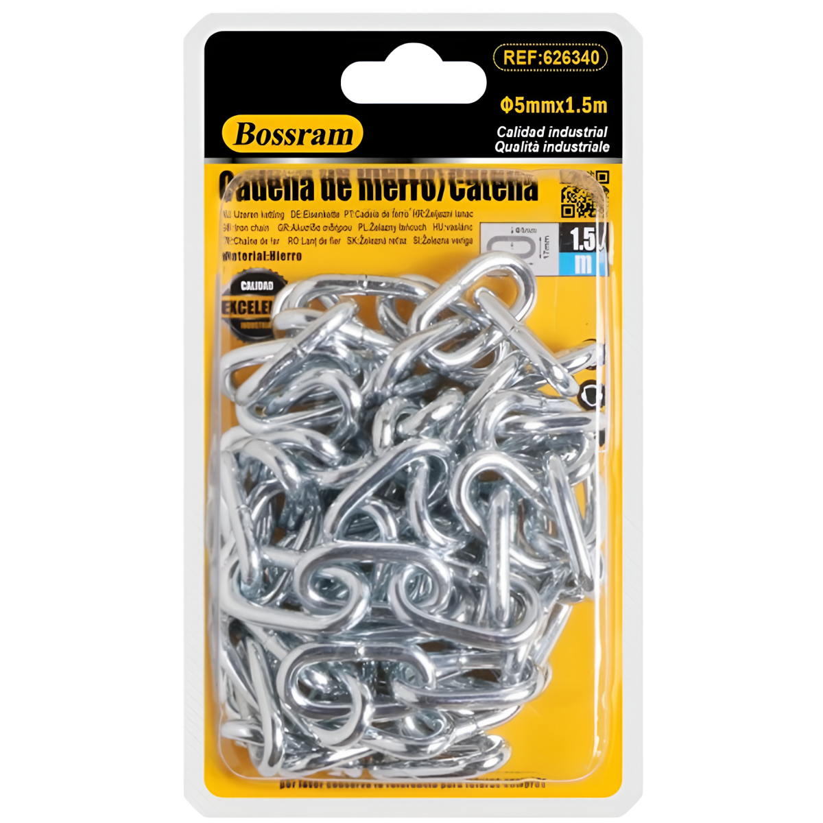 Γαλβανιζέ Αλυσίδα 5mm x 1.5m Bossram 626340