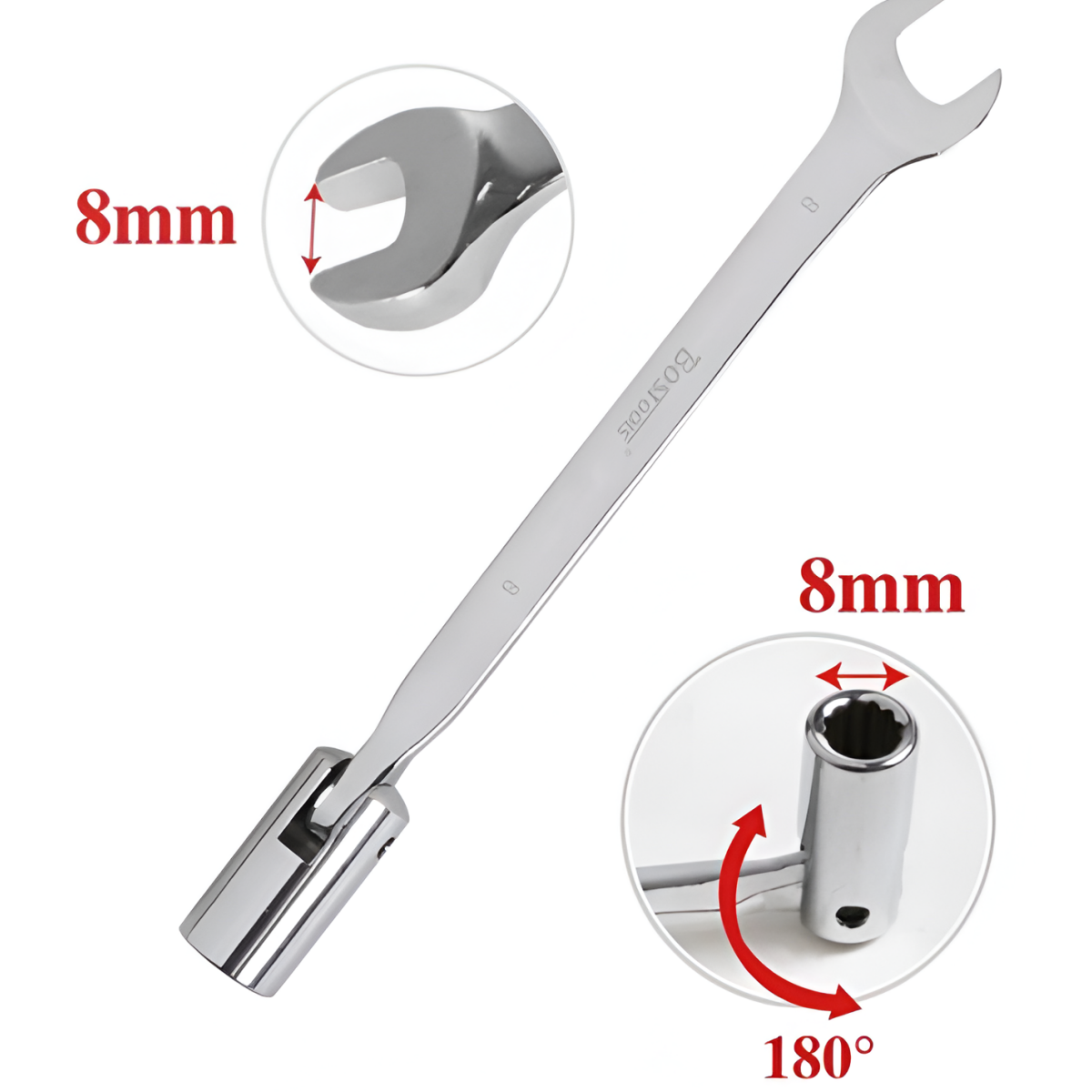 Γερμανοπολύγωνο Κλειδί Σπαστό 8mm Bostools 869247