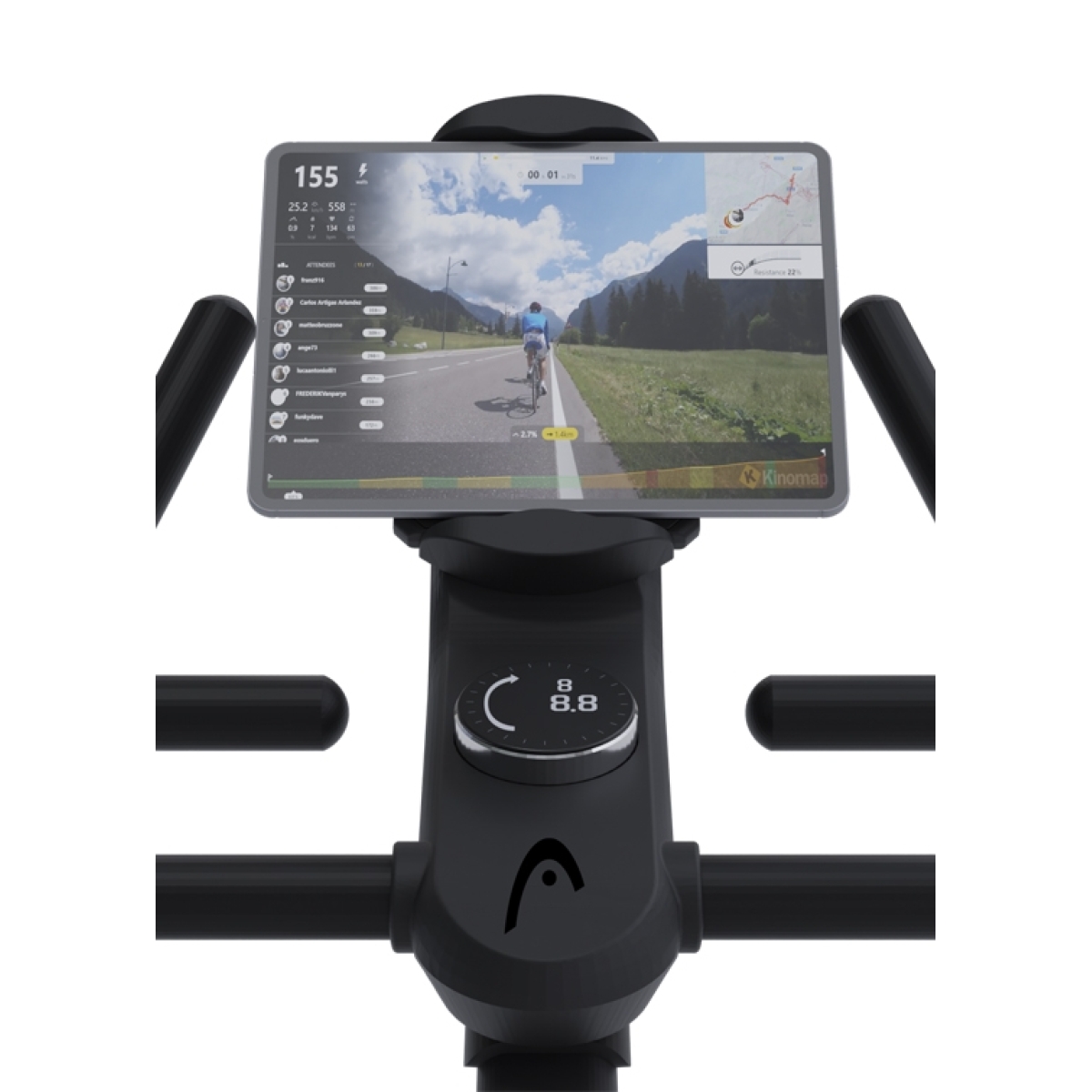 HEAD Αναδιπλώμενο Ποδήλατο Γυμναστικής Spin Bike Μαύρο H9301P - Image 4