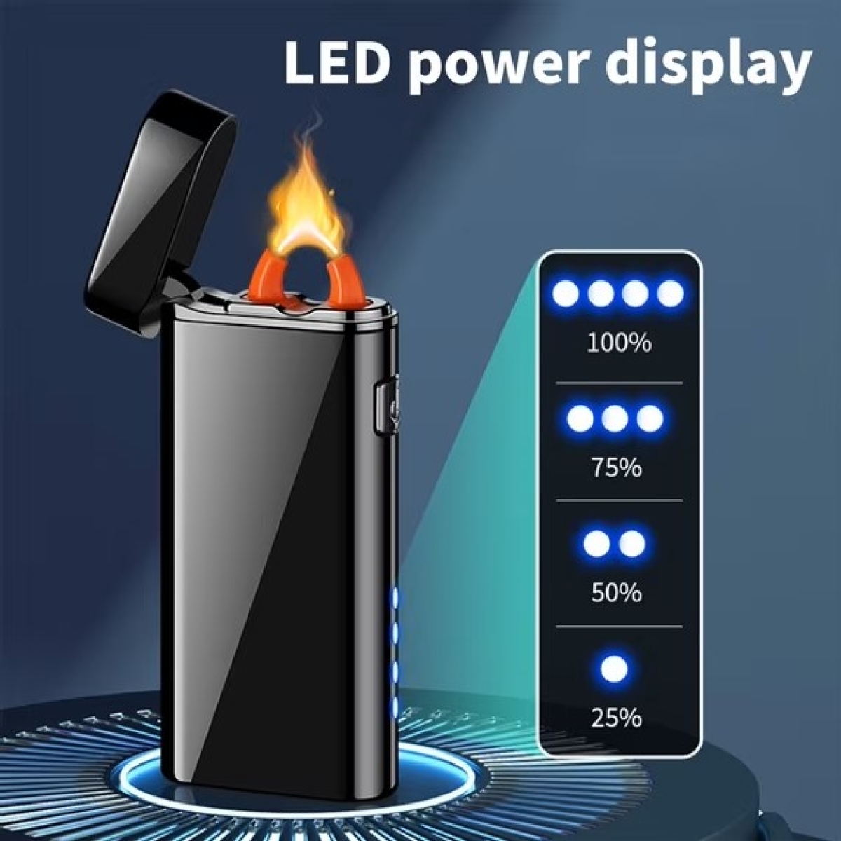 Ηλεκτρικός Αναπτήρας USB-C με LED Φακό & Ένδειξη Μπαταρίας SDS-29153 - Image 2
