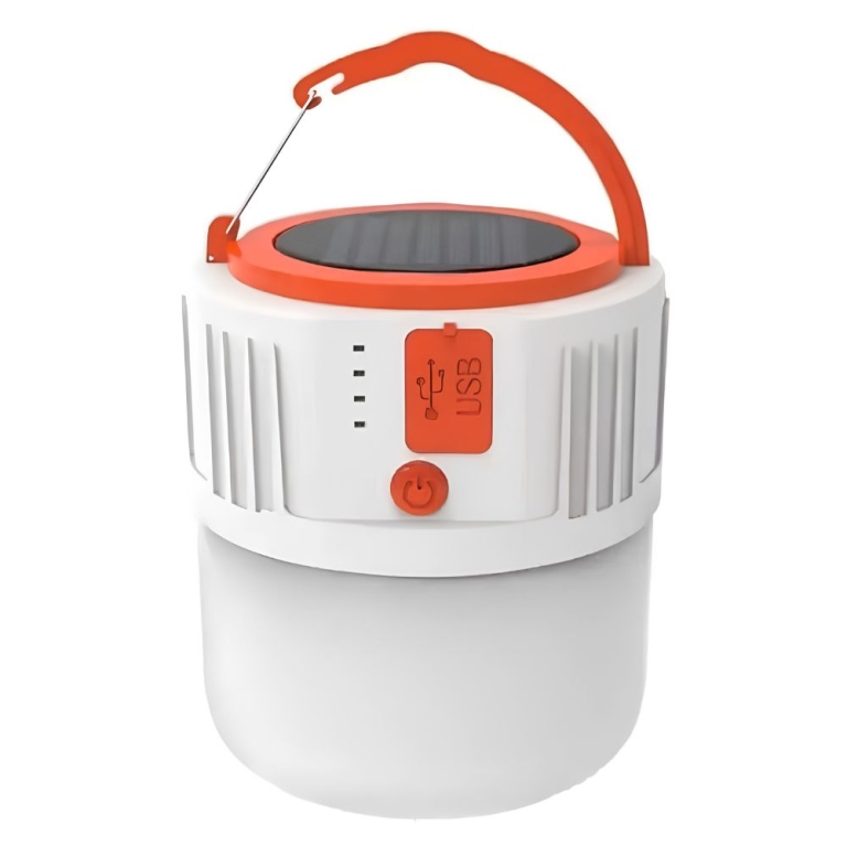 Ηλιακό Φανάρι Camping LED V65 USB Φορτιζόμενο