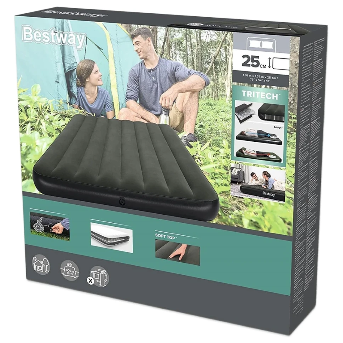 Ημίδιπλο Φουσκωτό Στρώμα Tritech Air 191x137x25 εκ. Bestway 6713M - Image 7