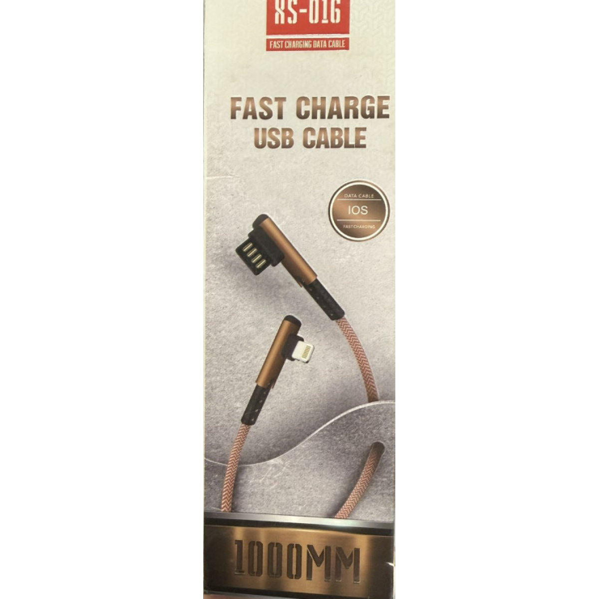 Καλώδιο Φόρτισης Lightning σε USB Γωνιακό 90° 1m Fast Charge XS-016 - Image 2