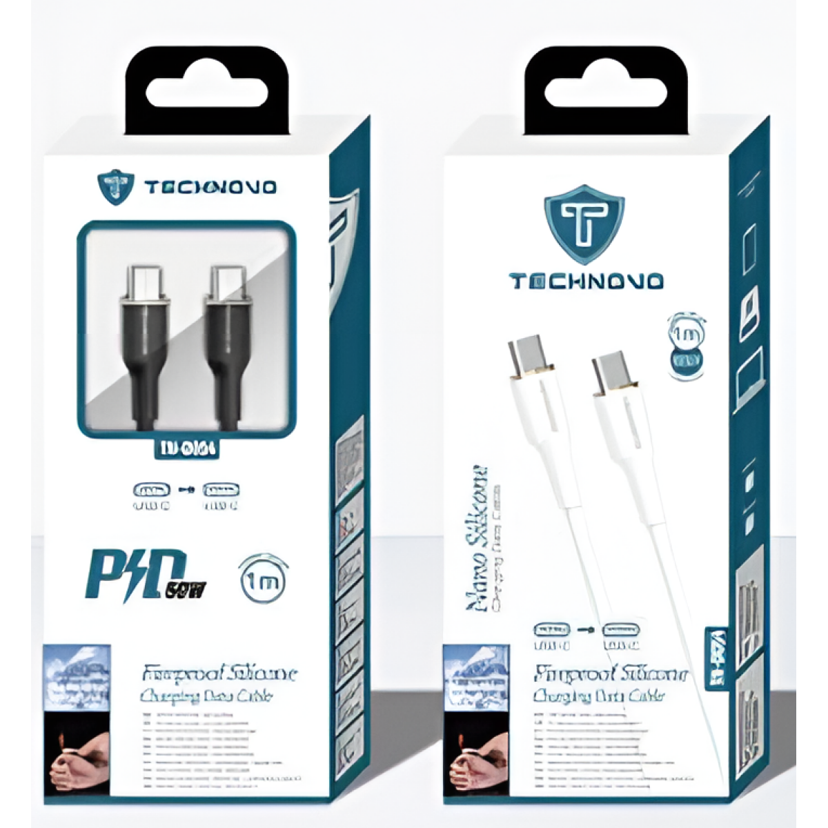 Καλώδιο Φόρτισης USB-C σε USB-C 60W 1m Technovo TN-D054 - Image 3