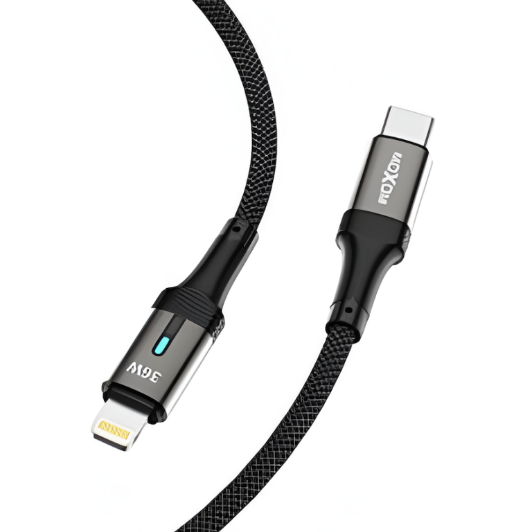 Καλώδιο Φόρτισης USB Type-C Σε Type-C 100W Με Smart Auto Power Off 1.2m Moxom MX-CB377
