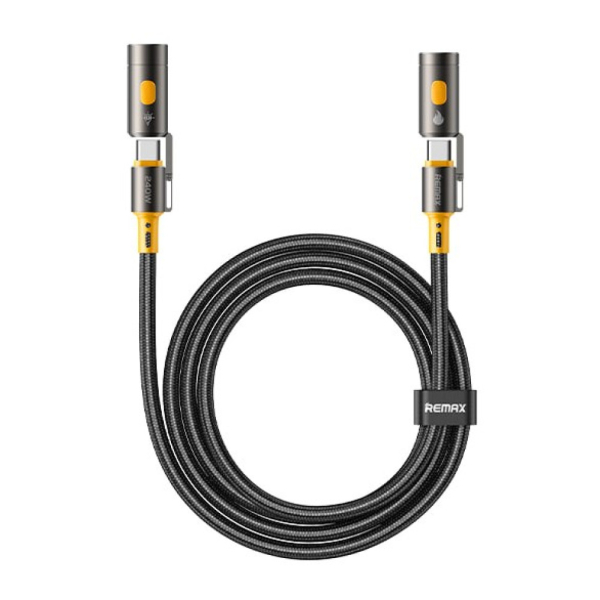 Καλώδιο Φόρτισης USB Type-C Σε Type-C 240W Με LED Φακό Και Αναπτήρα 1.2m Remax CB21