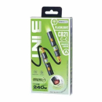 Καλώδιο Φόρτισης USB Type-C Σε Type-C 240W Με LED Φακό Και Αναπτήρα 1.2m Remax CB21 - Image 2
