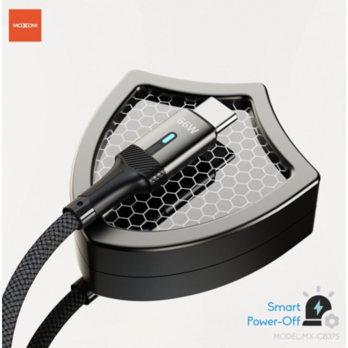 Καλώδιο Φόρτισης USB Type-C Σε Type-C 66W 1m Moxom MX-CB375 - Image 4