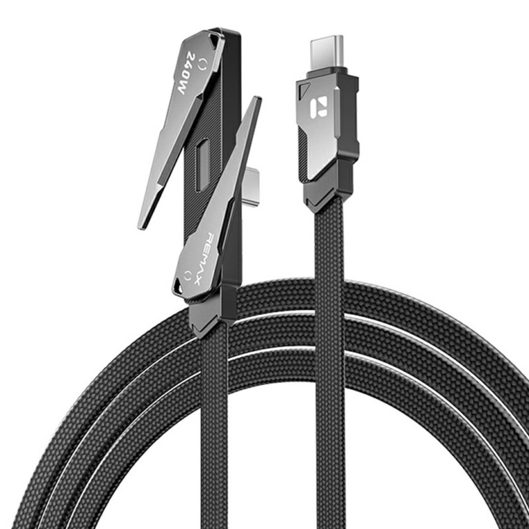 Καλώδιο Φόρτισης USB Type-C Σε Type-C PD 240W Με Βάση Κινητού 1.2m Remax CB53