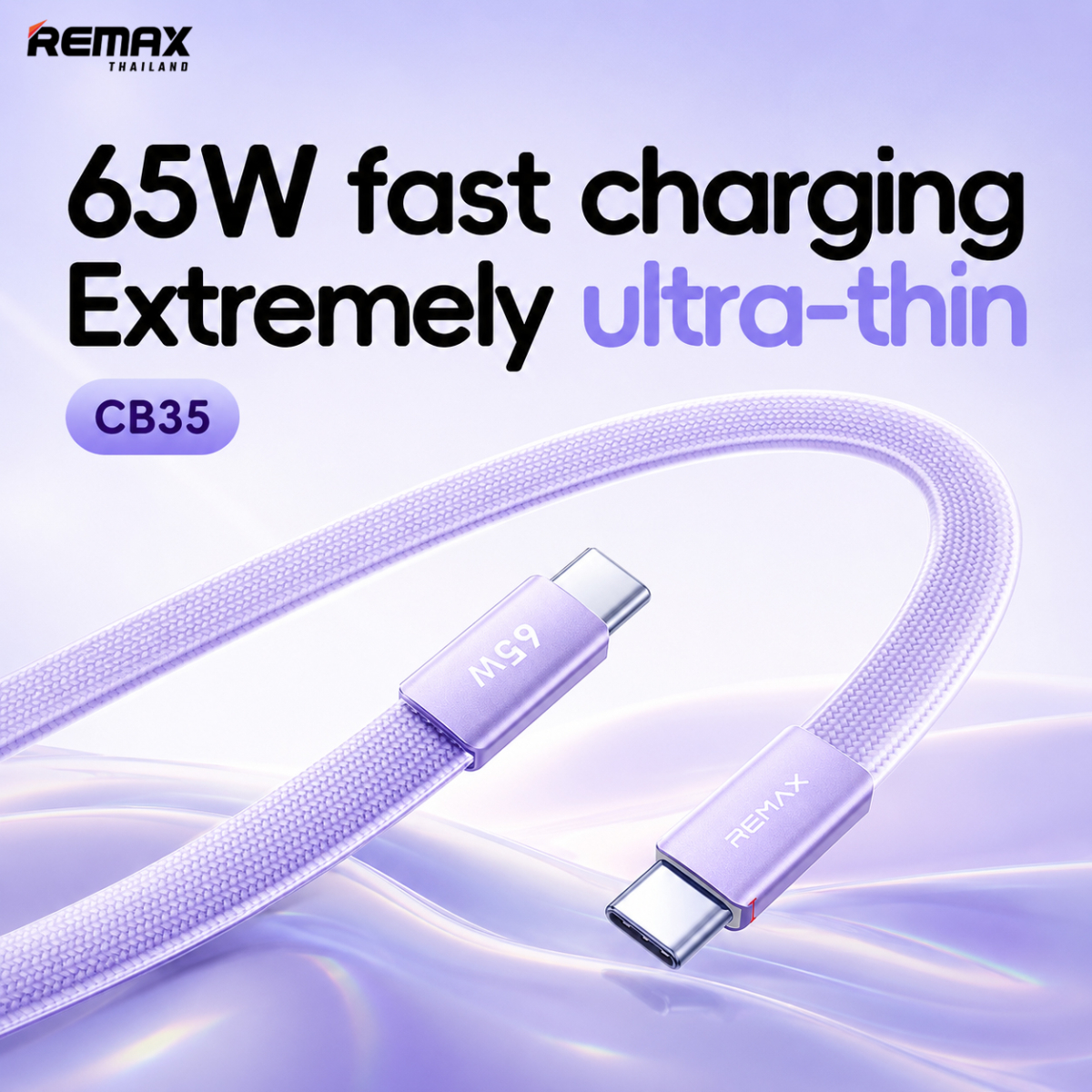 Καλώδιο Φόρτισης USB Type-C Σε Type-C PD 65W 1.2m Remax CB35 - Image 3