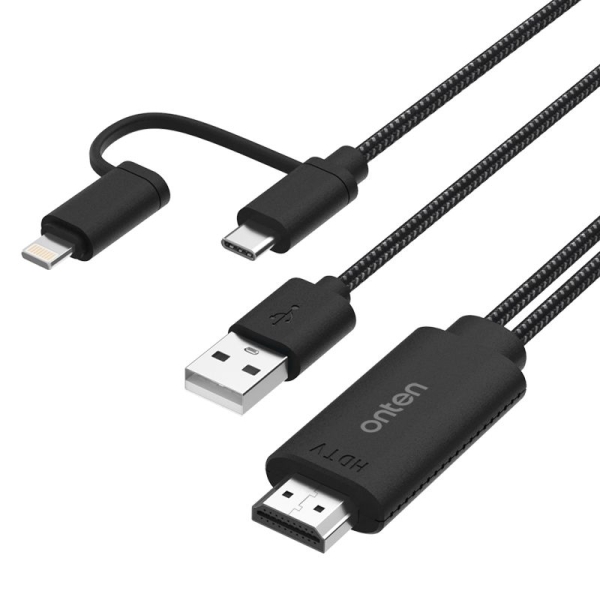 Καλώδιο Lightning / USB-C Σε HDMI 2K 1.8m Onten OTN-7537T