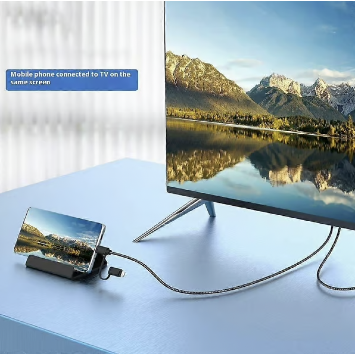 Καλώδιο Lightning / USB-C Σε HDMI 2K 1.8m Onten OTN-7537T - Image 2