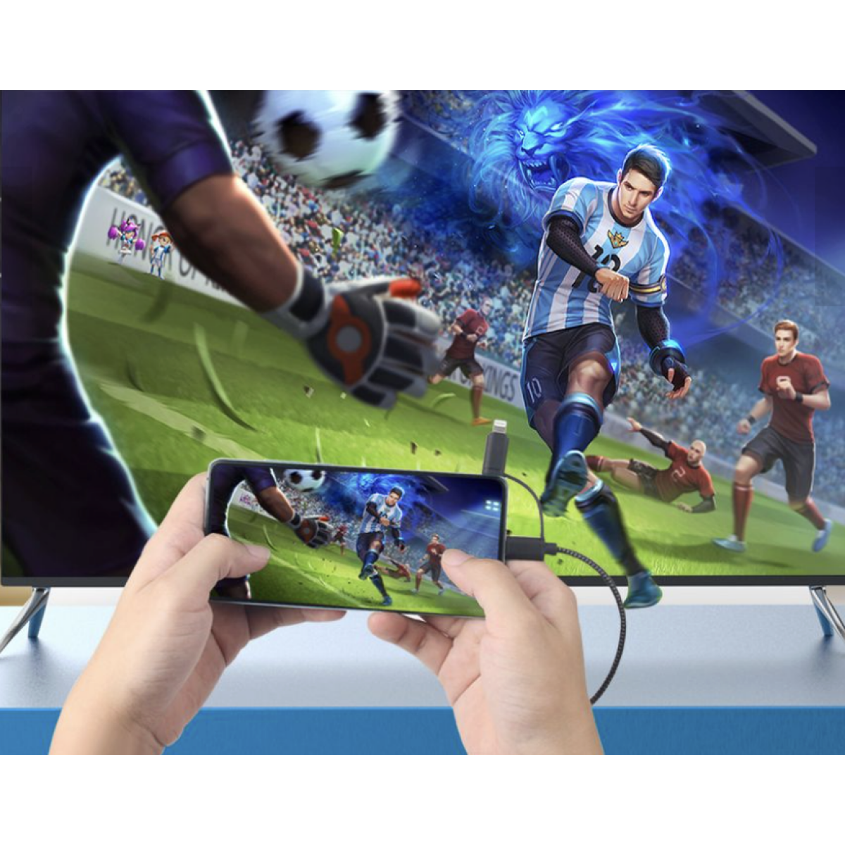 Καλώδιο Lightning / USB-C Σε HDMI 2K 1.8m Onten OTN-7537T - Image 4