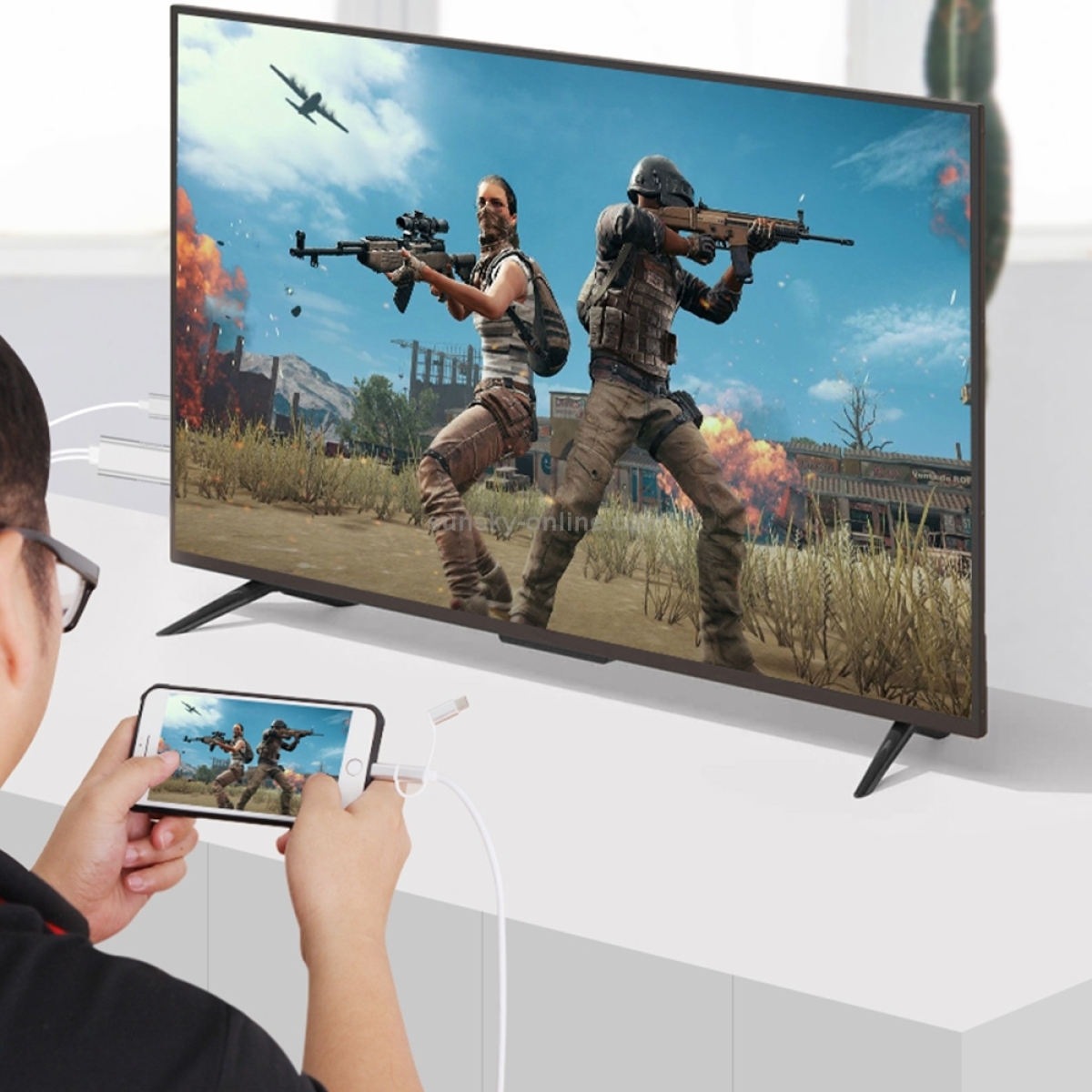 Καλώδιο Προβολής Οθόνης Σε HDMI Full HD 1080P Lightning / Type-C / Micro USB Onten OTN-7537A - Image 3