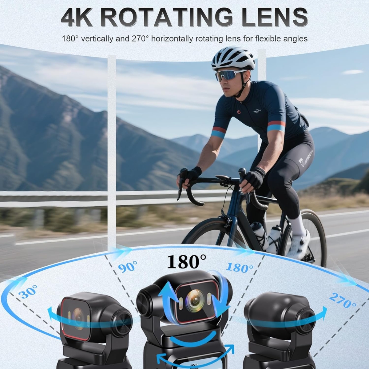 Κάμερα Χειρός 4K Με Περιστρεφόμενο Φακό Και Οθόνη Αφής Andowl GC3 - Image 3