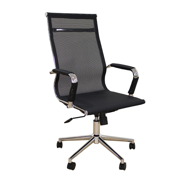 Καρέκλα Γραφείου Ergonomic Mesh με Ανάκλιση και Ρυθμιζόμενο Ύψος Μαύρη FQ-21