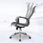 Καρέκλα Γραφείου Ergonomic Mesh με Ανάκλιση και Ρυθμιζόμενο Ύψος Μαύρη FQ-21 - Image 5