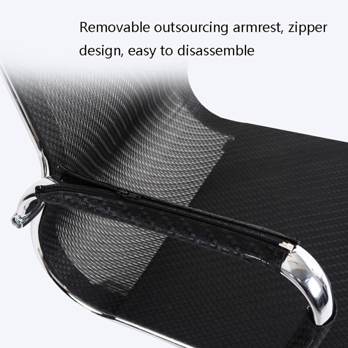 Καρέκλα Γραφείου Ergonomic Mesh με Ανάκλιση και Ρυθμιζόμενο Ύψος Μαύρη FQ-21 - Image 4