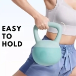 Kettlebell 5kg με Επένδυση Βινυλίου και Αντιολισθητική Λαβή για Προπόνηση με Δώρο Γάντια