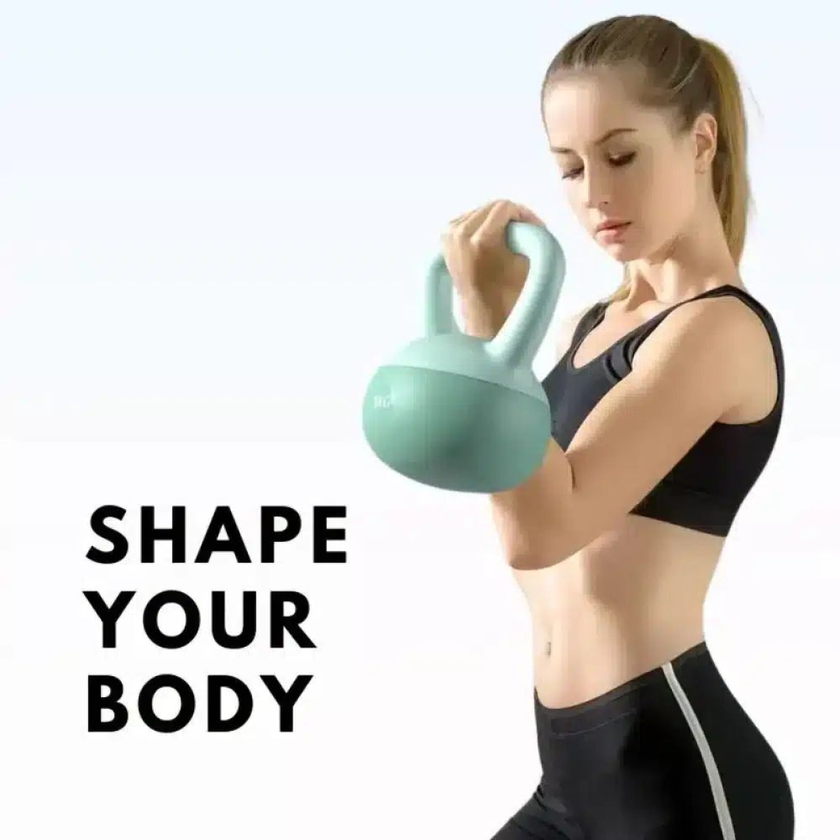 Kettlebell 5kg με Επένδυση Βινυλίου και Αντιολισθητική Λαβή για Προπόνηση με Δώρο Γάντια