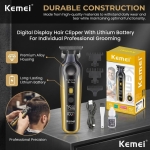 Κουρευτική Μηχανή Kemei KM-1583 με LED Οθόνη